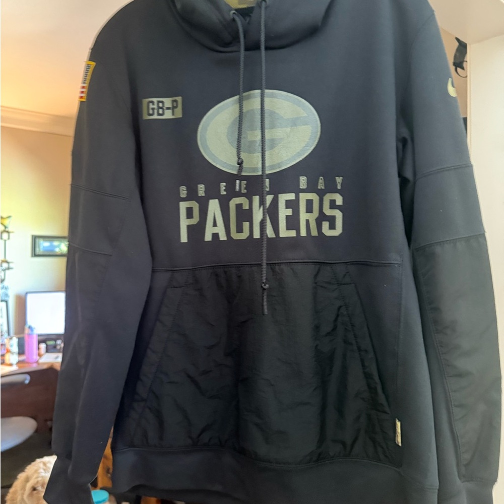 NFL. Green Bay Packers Black Hoodie (Salute to Service)